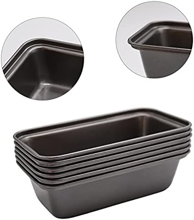 Zddaoole 6 PCS Mini Nonstick Carbon Steel Baking Bread Pan,Mini Loaf