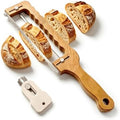 Solid Walnut Wood Bread Bow Knife and Lame Set
