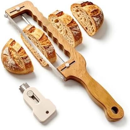 Solid Walnut Wood Bread Bow Knife and Lame Set