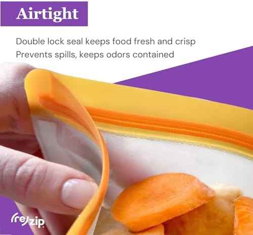 (re)zip Reusable Stand-Up Food Storage Bags, Leakproof, 5-Piece