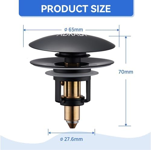 Bathroom Sink Drain Stopper, 2-in-1 Pop Up Sink Drain Stopper Strainer