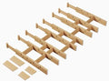 Bamboo Drawer Dividers 8 Pack with Inserts, Kitchen Adjustable Drawer