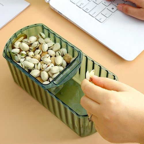 Snack Storage Box, Fruit Strainer Container Double Layer Detachable