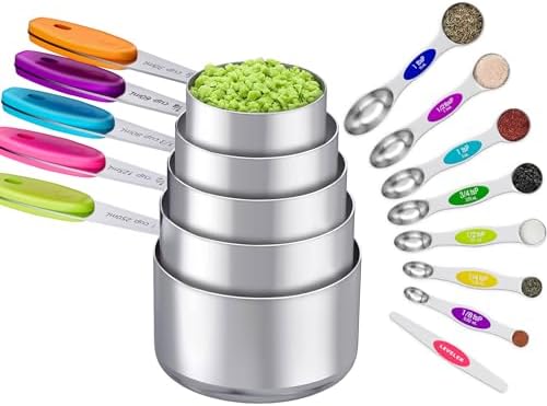 13PCS Magnetic Measuring Cups and Spoons Set - 7 Double-Sided