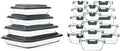 MCIRCO 8-Piece Glass Baking Dish Set with Lids