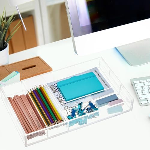 Briwooody Clear Acrylic Drawer Organizer Expandable,7