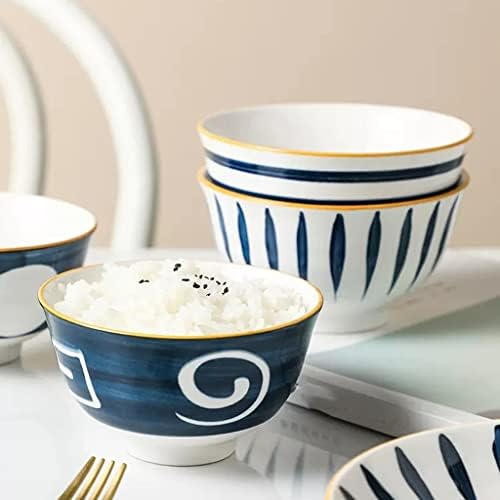 Chicken Salad Bowl Ceramic Bowl Household 10 Sets Creative Rice Bowl