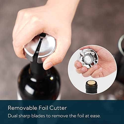 KITCHENDAO Luxury 3 in 1 Wine Opener with Foil Cutter, Beer Bottle