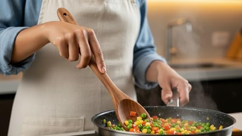 10-Piece Natural Wood Cooking Utensil Set
