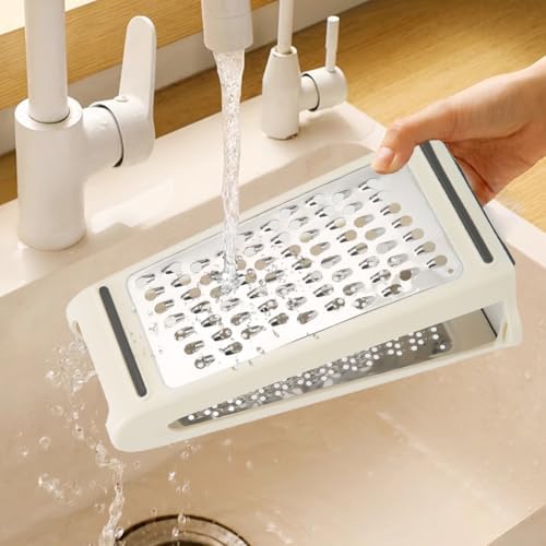 Cheese Grater - Reversible Box Grater with Two Sides Handheld