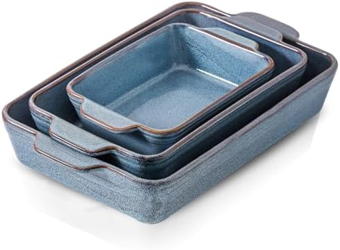 HVH 9x13 Ceramic Baking Dish Set of 3, Wabi sabi