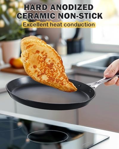 Cooks Standard 10.5-inch Hard Anodized Ceramic Nonstick Crepe Pan