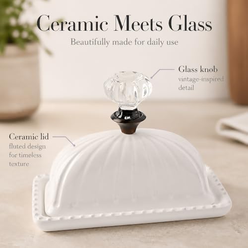 Mud Pie Door Knob Butter Dish