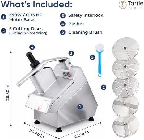 TK Commercial Vegetable Chopper, 550W, 5 Discs