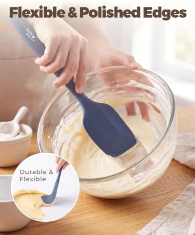 Bake Choice 6-Piece Silicone Spatula Set, Solid Steel Core, Heat