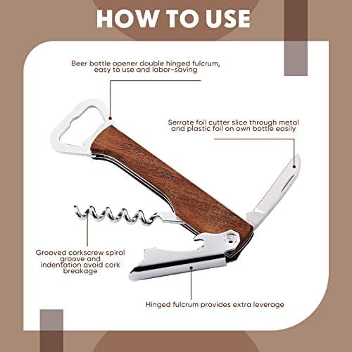 Lounsweer 8 Set Groomsmen Bottle Opener Corkscrew Wine Opener