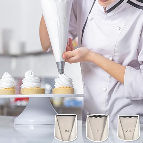 Piping Tips For Cake Decorating, Stainless Steel Icing Piping Nozzles