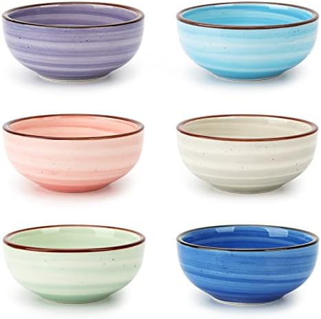 KitchenTour 2.7 Oz Soy Sauce Dishes Dipping Bowls Set, Porcelain Pinch