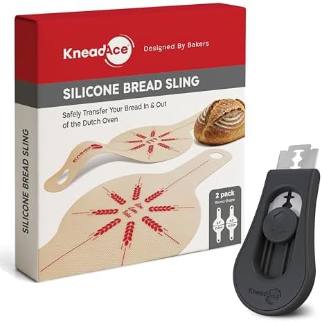 KneadAce Bread Lame & Bread Slings Set Of 2 x Round
