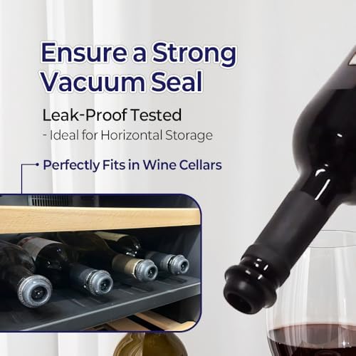 Vintorio Vacuum Wine Saver Pump with 4 Reusable Bottle Stoppers