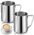 2 Pack Frothing Pitcher Set – 30oz Stainless Steel Milk Frothing
