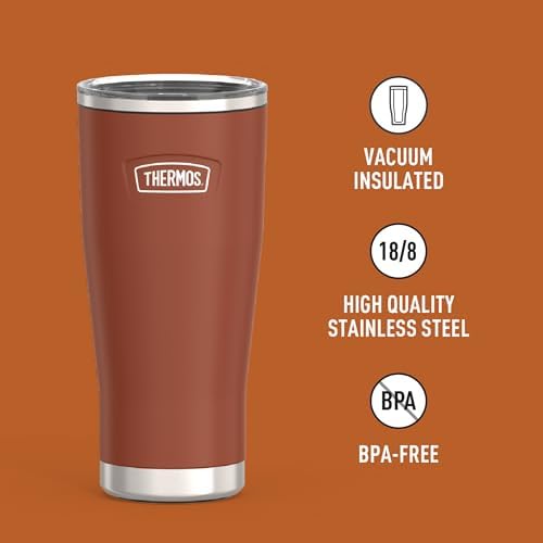 THERMOS Icon Series 24oz Stainless Steel Tumbler with Slide Lock Lid