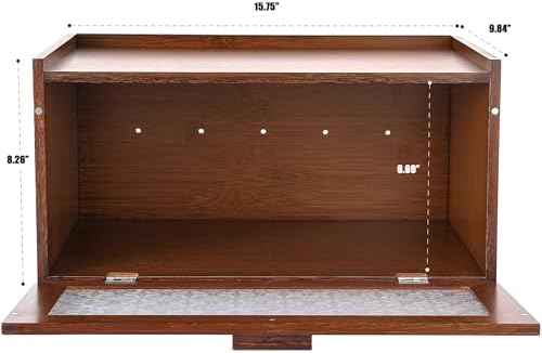 ETMI Vintage Bread Box for Kitchen Countertop - Retro Brown Bread Storage Box Breadbox