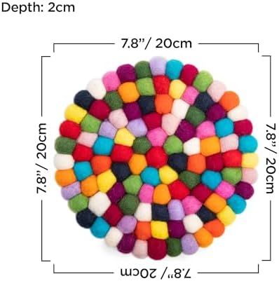 Felt Trivet Pot Mat - Drink Felt Coaster for Hot Dishes, Cute Table