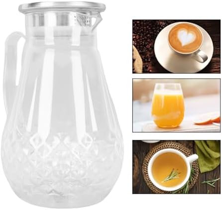 Water Pitcher, 50oz Acrylic Clear Water Jugs with Handle & Lid