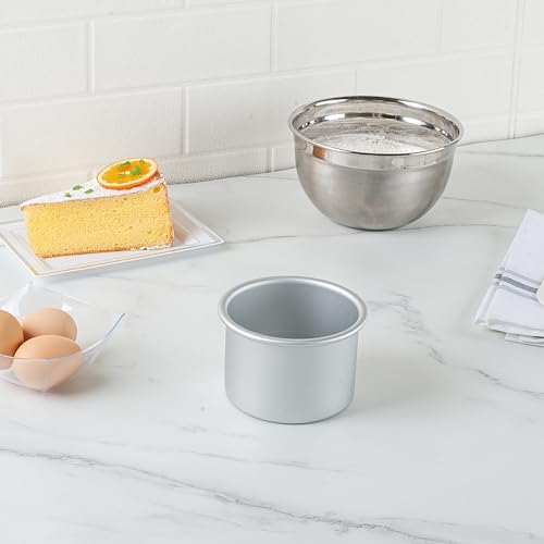 Restaurantware-Met Lux 4 x 3 Inch Straight-Sided Baking Tins, 12 Round