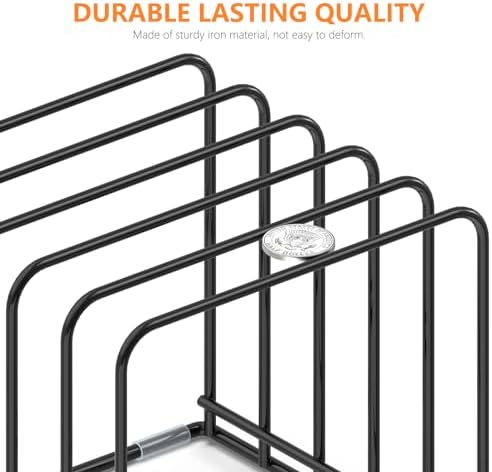 KORRTFID Steel Kitchen Cabinet Cookware Organizer, 5 Slots