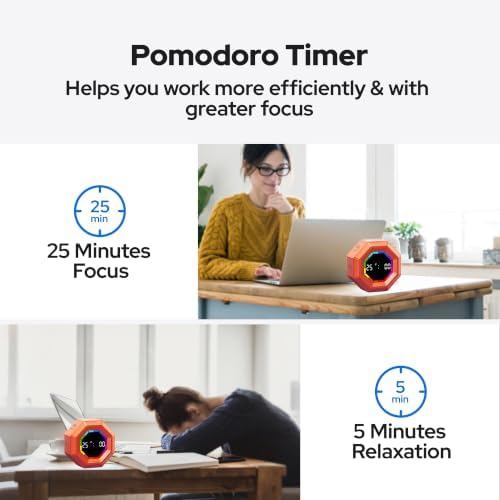 Visual Timer for Kids, Magnetic Pomodoro Countdown Timer