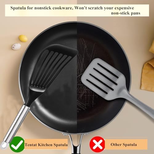 Tenta Kitchen Nonstick cookware Thin Fish Spatula Turner Flexible