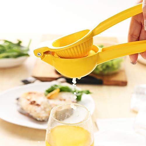 Y-ME Manual Lemon Squeezer, Yellow Metal Citrus Juicer