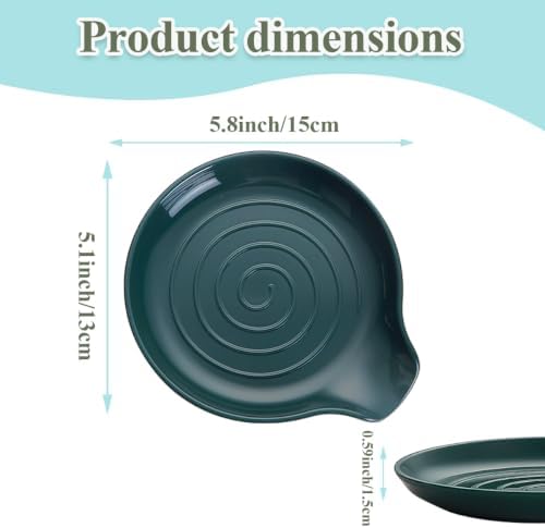 Kyraton Spoon Rest for Stove Top Set of 2, Plastic Heat-Resistant