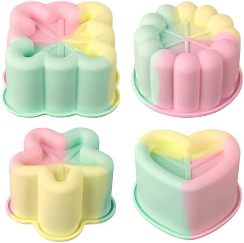 Actvty 4 Inch Silicone Cake Pans, Mini Cake Molds, Bento Cake Mold
