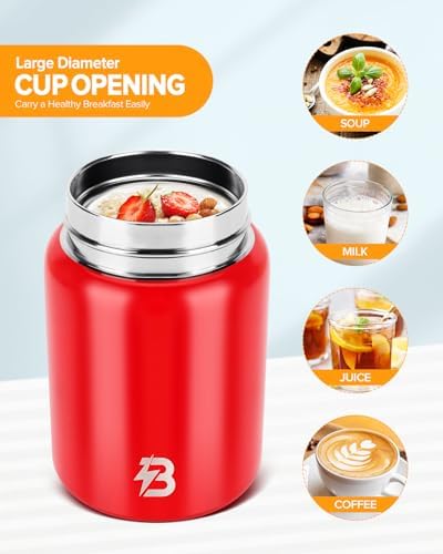 Soup Small Thermo for Hot Food,12oz Insulated Food Jar for Work or