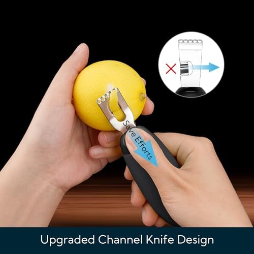 KITCHENDAO Citrus Lemon Peeler Zester Tool and 3-in-1 Herb Chopper
