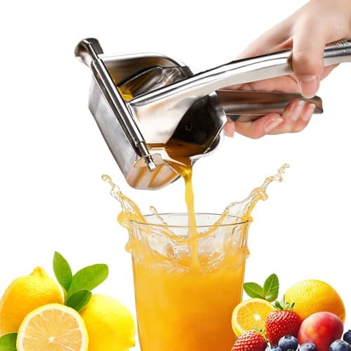 Large 304 Stainless Steel Manual Fruit Juicer Press, Handheld Citrus
