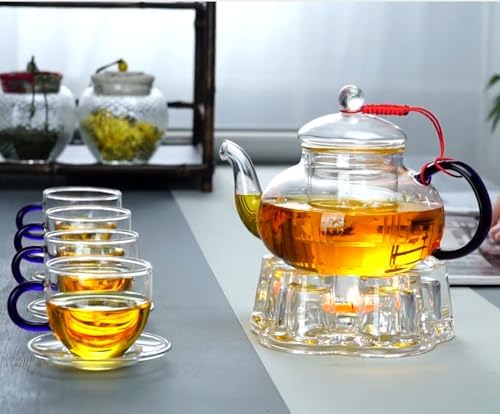Crystal Teapot Heating Base Glass Teapot Warmer In Heart Shape Heat