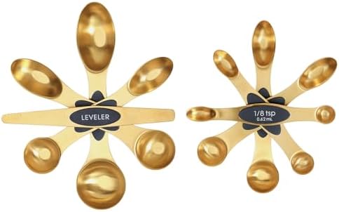 Magnetic Measuring Spoons Set, Stainless Steel, Dual Sided, Stackable
