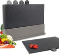 Masthome 4pc Index Cutting Board Set with Storage Stand