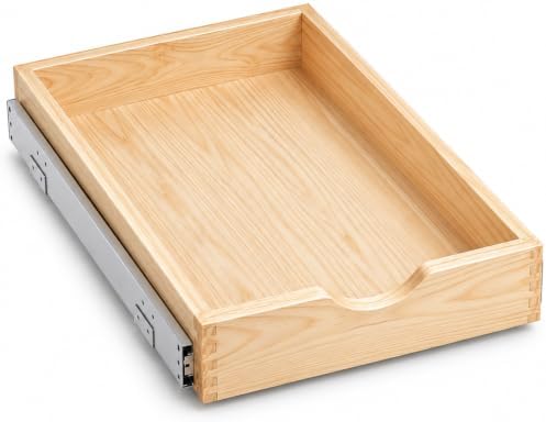 ZOINLIY Wooden Pull Out Cabinet Organizer, 21'' Deep Slide Out Drawer