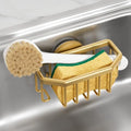 TAILI Sponge Holder for Kitchen Sink, Gold, Aluminum