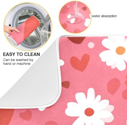 OTVEE Music Bloom Art Dish Drying Mat for Kitchen Counter Absorbent