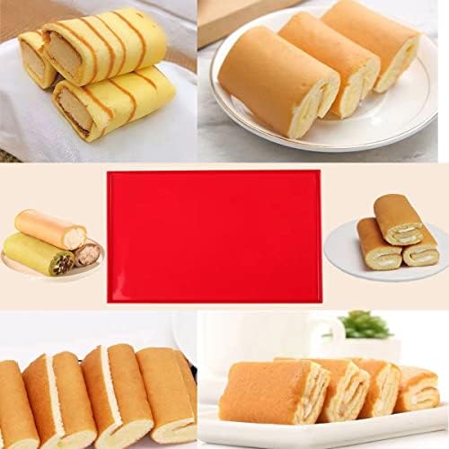 Silicone Swiss Roll Cake Mat - 2Pcs Silicone Baking Mat, Jelly Roll