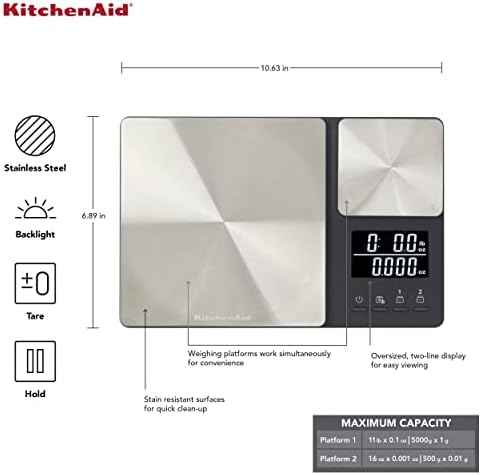 KitchenAid KQ909 Dual Platform Digital Kitchen and Food Scale