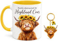 Hyturtle Highland Cow Coffee Mug, Cute Scottish Cow Gift For Women