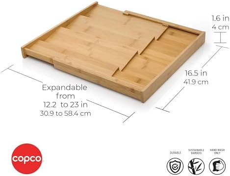 Copco Expandable 4-Tier Spice Organizer Natural Bamboo