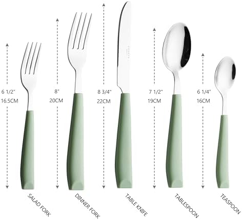ANNOVA Silverware Set Stainless Steel Colorful Handle Tableware